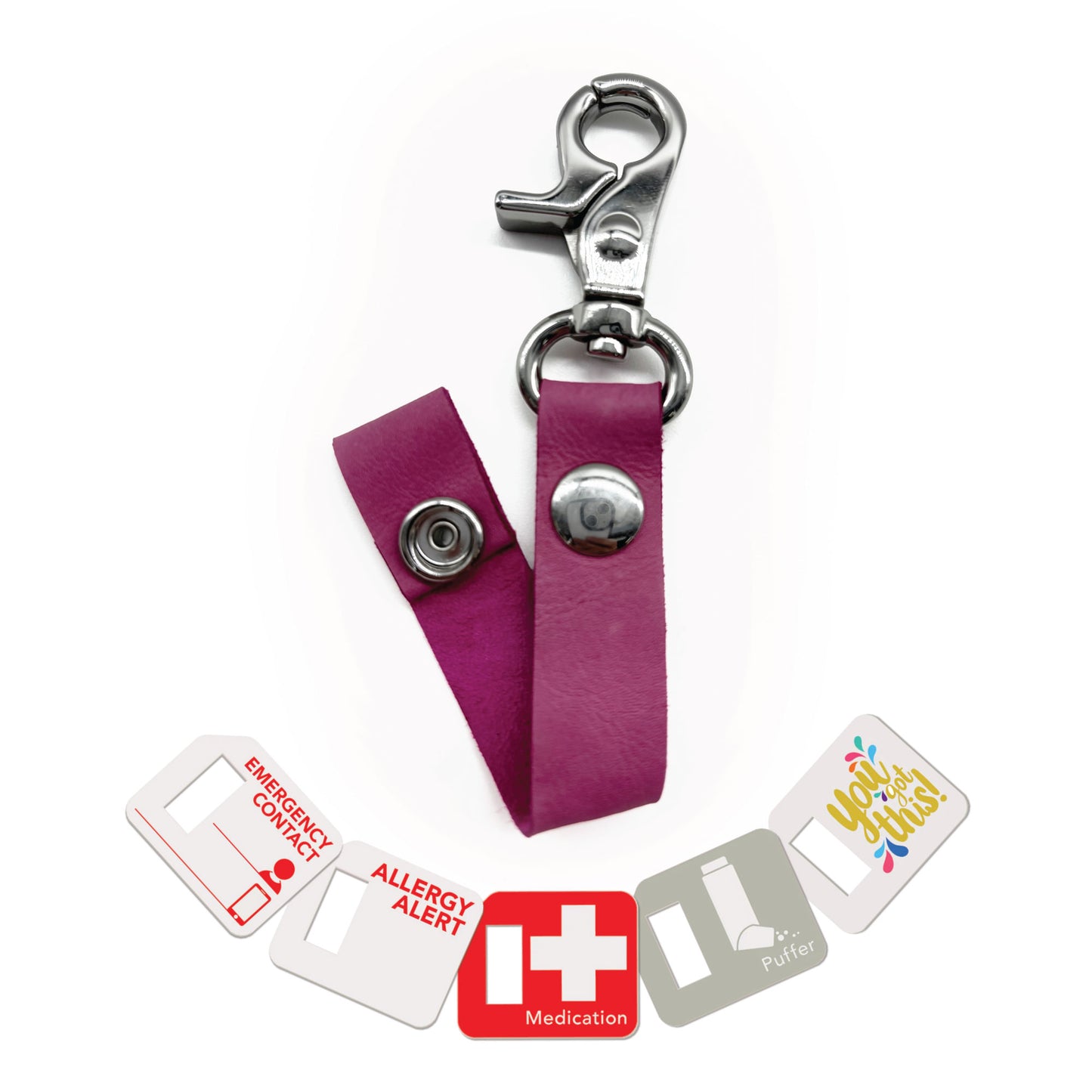Pink Bag Strap + 3 Tag Bundle